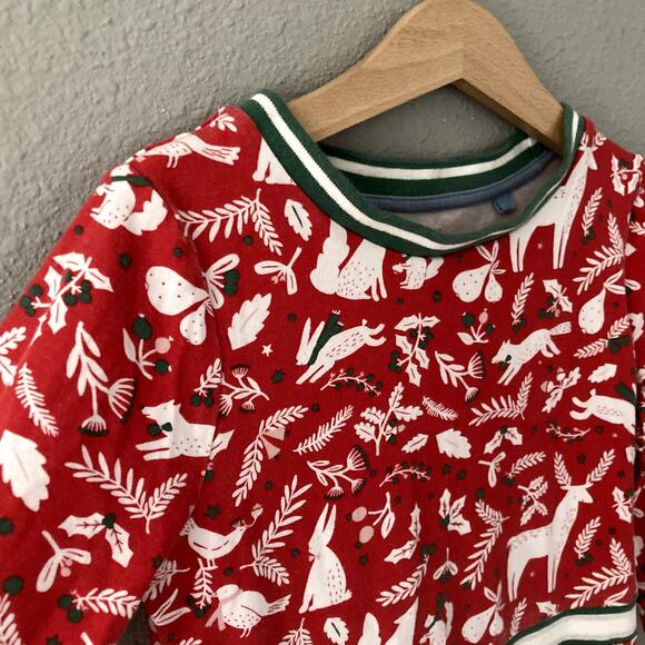 Mini Boden Red, Green and White Christmas Print Dress 🎄 - Picture 3 of 7